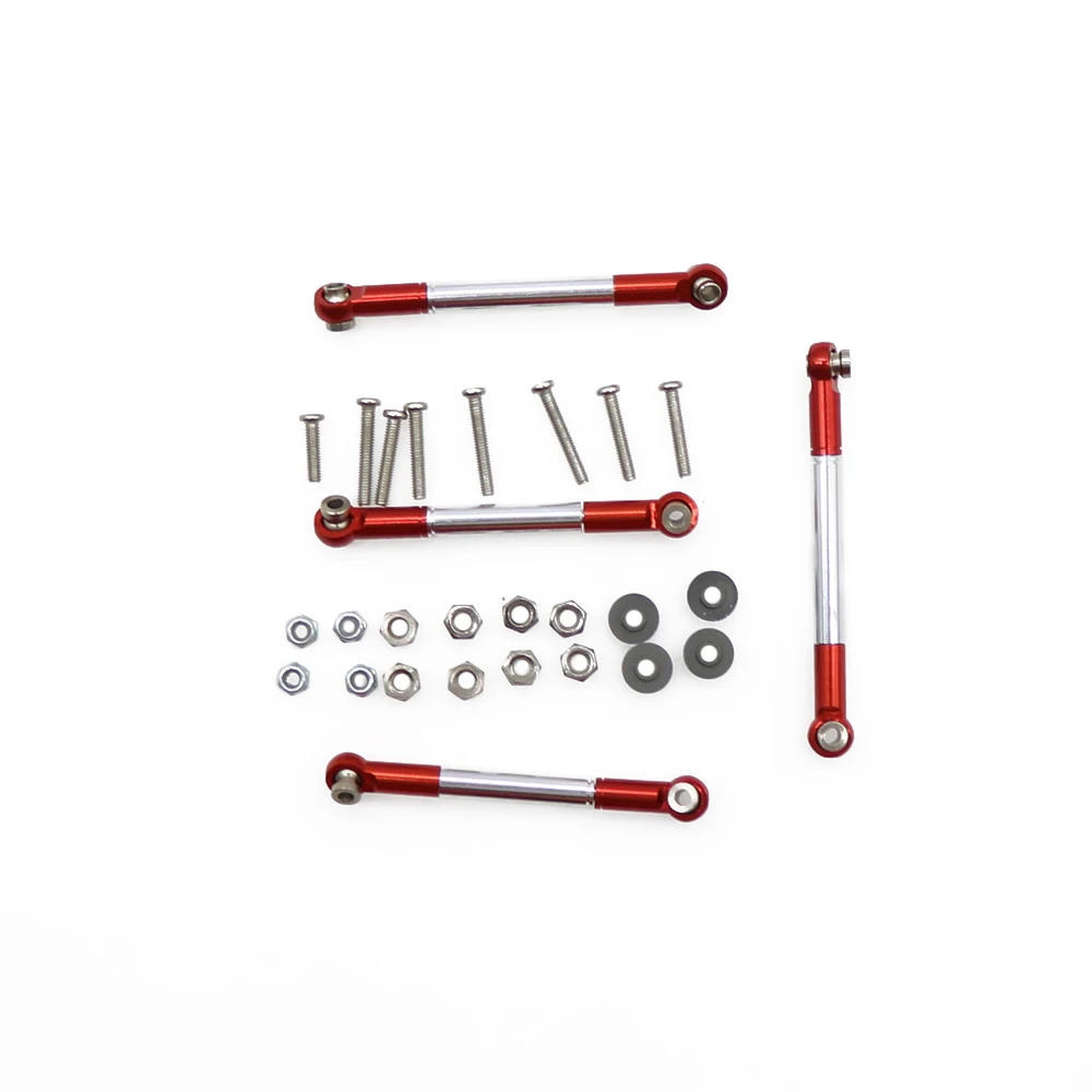 

RCAWD Front Or Rear Length 58-66mm Unadjustable Link Set For WPL Henglong C14 C24 Crawler Update Spare Parts