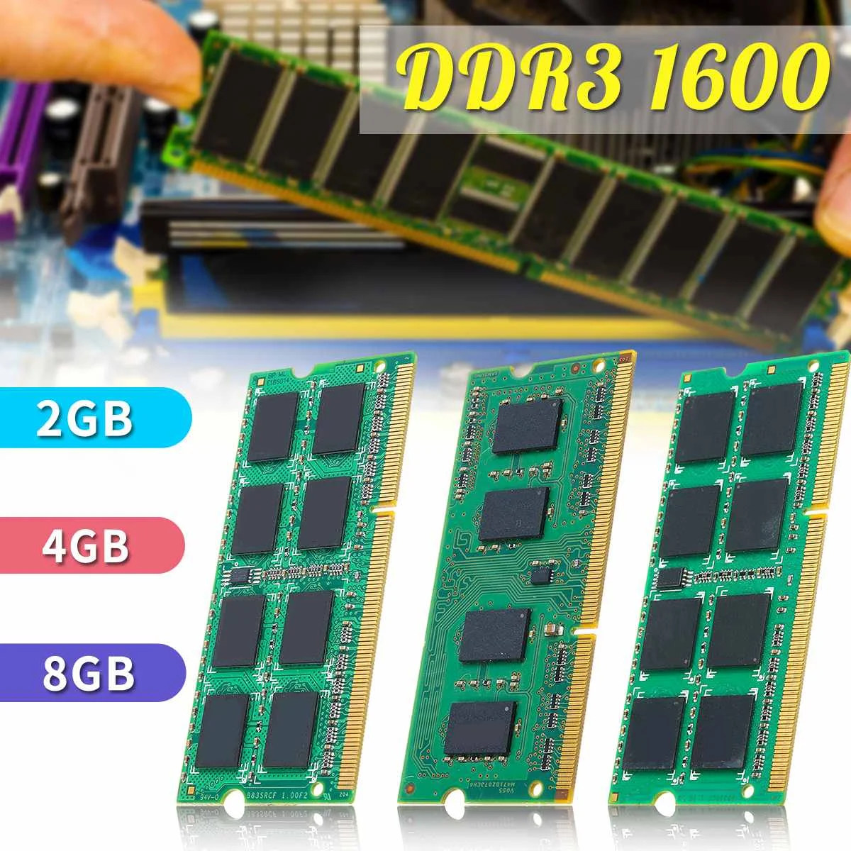 2 ГБ/4 ГБ/8 ГБ лэптоп ноутбук Память Ram DDR3 1600 PC3-12800 1600 МГц 1,5 V 204PIN SO-DIMM Лот