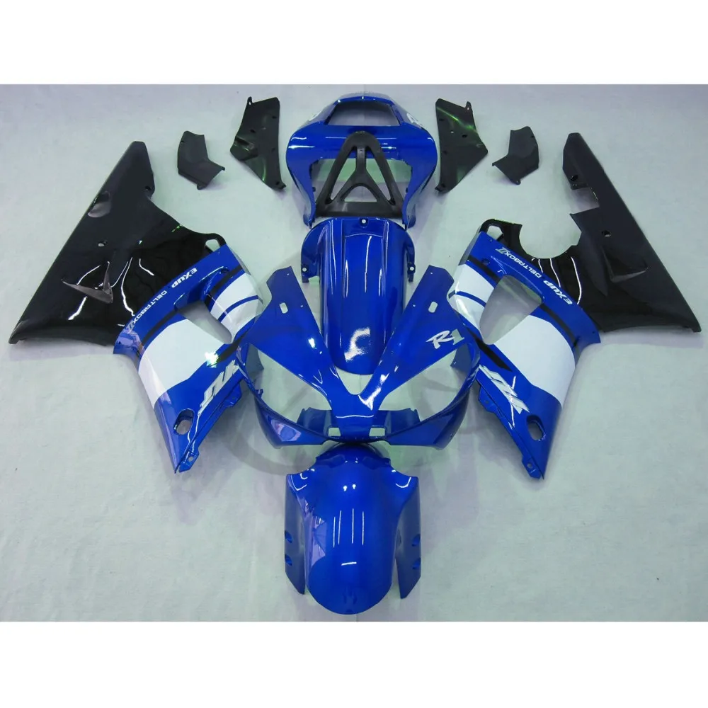 

Injection ABS Black Blue Fairing Set For Yamaha YZFR1 YZF R1 1000 2000-2001