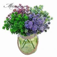 28 головок суккуленты искусственные растения осенние искусственные листья пластиковые суккулентные растения Лотос трава для сада Свадебные украшения 4 цвета