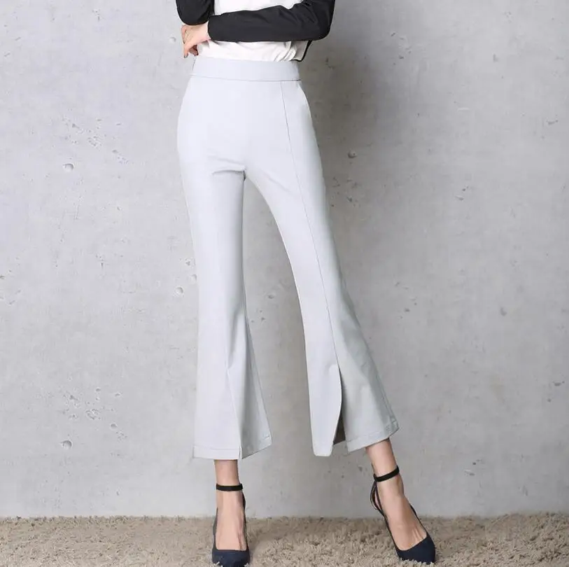 Womens Bell Bottom Pants Office Casual Pull On Bootcut