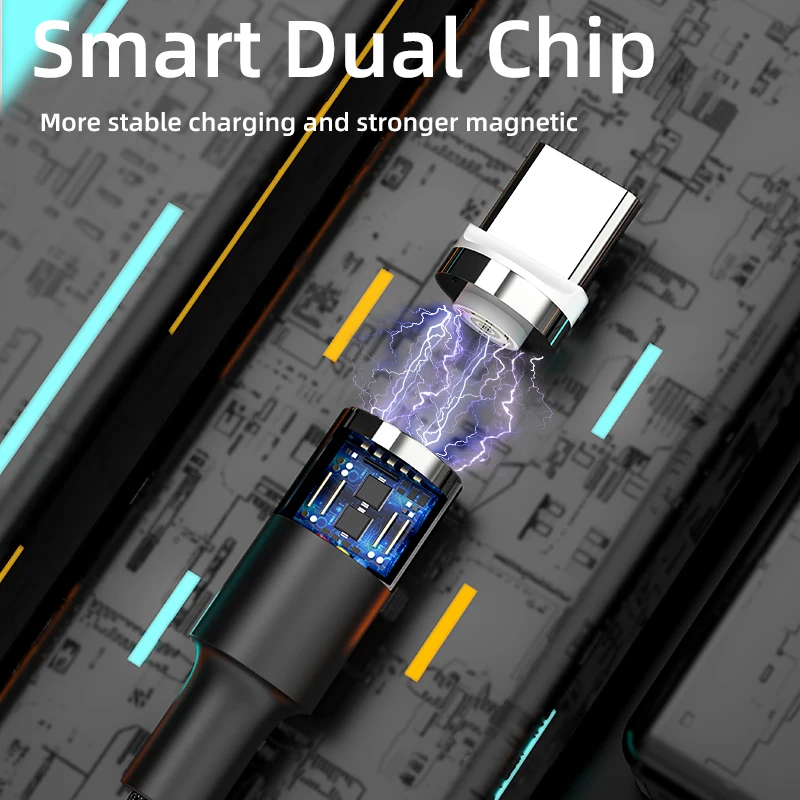 IHaitun роскошный Магнитный usb кабель 3A type C для samsung QC 3 0 Micro Quick Charge 4 Fast iPhone 11 Oneplus 7 Huwei