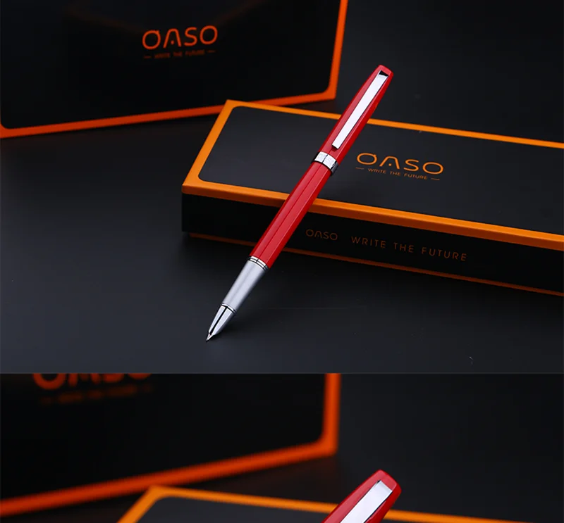 OASO S106 Книги по искусству авторучка изогнутые Перо Pen Set Черный, красный, белый цвета 1,0 мм из металла Office финансов студентов поставок