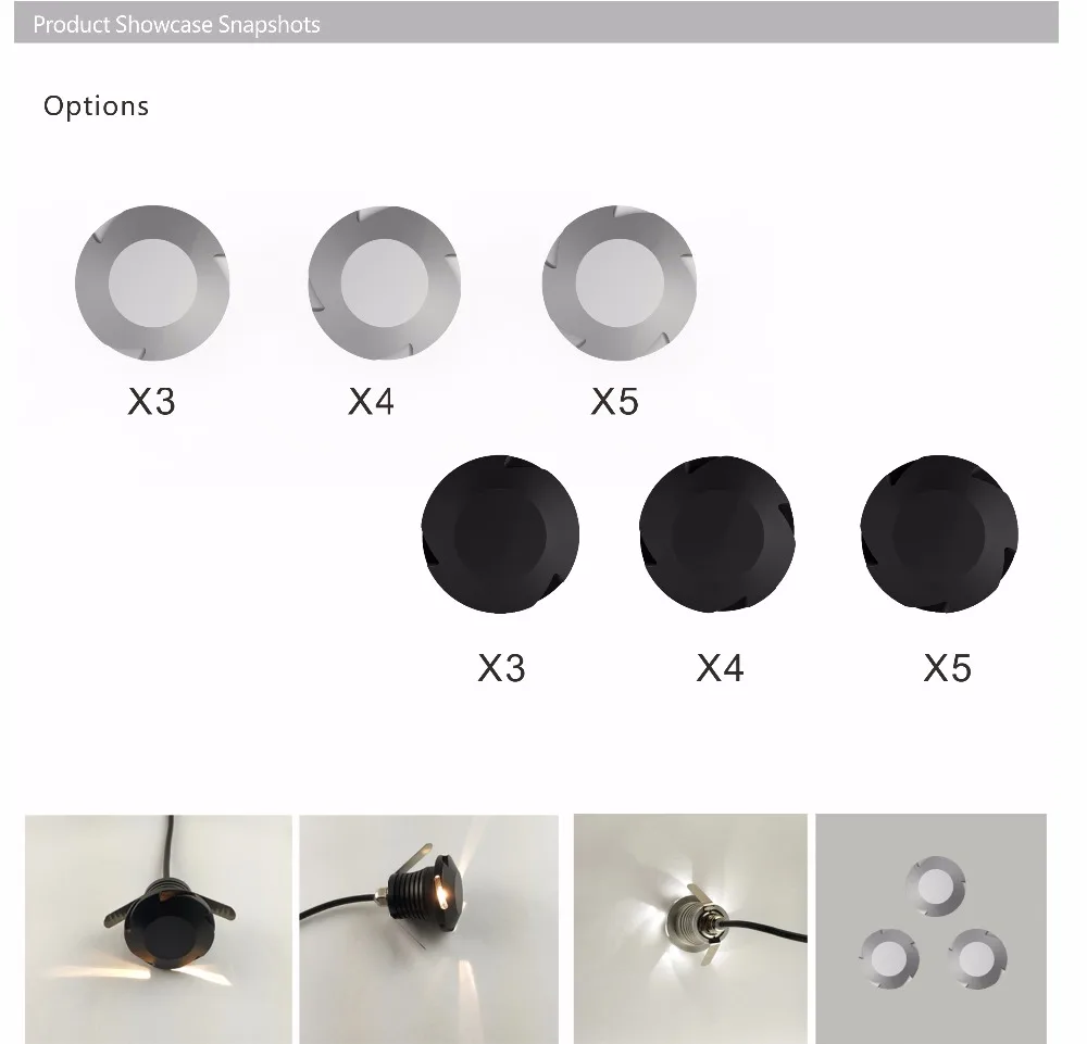 Lâmpada de Assoalho Luz ao ar Ip67 à Prova Novo Livre Ingrond Dip67 Água Led Deck Passo Escada Subterrânea Jardim Luz Parede 12v 3w 6 Novo 12v 3w luz ao ar livre