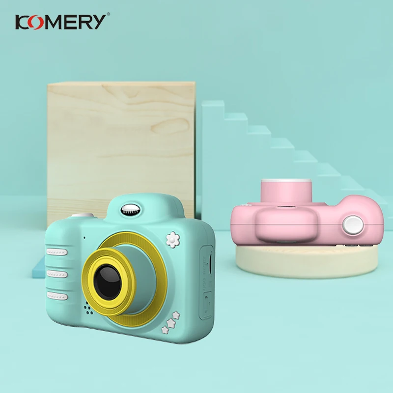 

KOMERY Childrens Digital Camera Toys Video Camera For Kid Dual Cameras 1800W Pixels 2.4 Inch Screen Up To 2300 Photos 2.5h Video