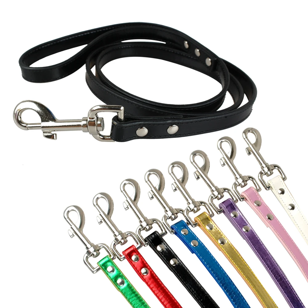 Brand New Metalic Rhinestone PU Leather Dog Pet Leash Dog Lead 8 Colorsin Leashes from Home