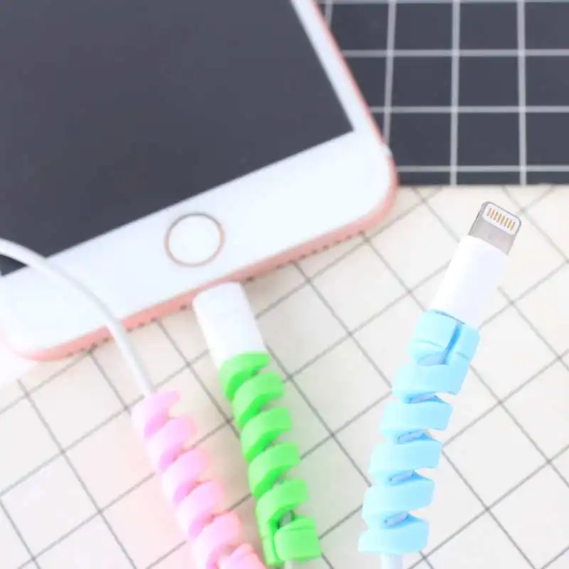 

Pink Cute Lovely Cartoon Cable Protector de cabo USB Cable Winder Cover Case For IPhone 5 5s 6 6s 6splus XR XS Max cable Protect