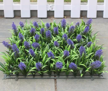 

5pcs 25*25cm Artificial Lavender Flower Green Grass Lawn For Plants Wall Wedding Home Office Decoration