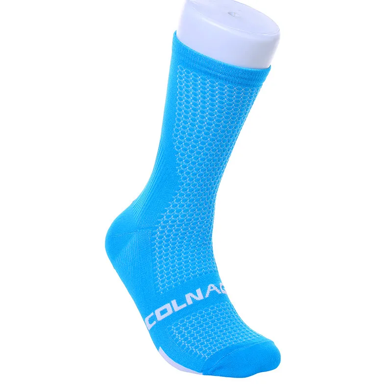 Colnago, велосипедные носки, высокое качество, профессиональный бренд, дышащие спортивные носки, велосипедные носки, для улицы, для гонок, большие размеры, для мужчин и женщин - Цвет: blue