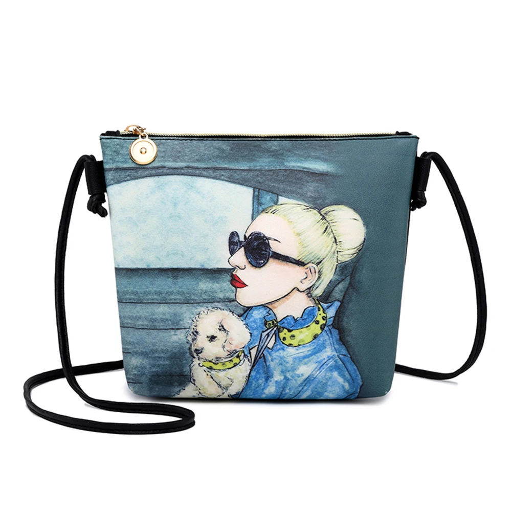 

2018 New Vintage Fashion Women Crossbody Bags Mini Stylish Pattern Messenger Bags PU Leather Shoulder Bag WML99