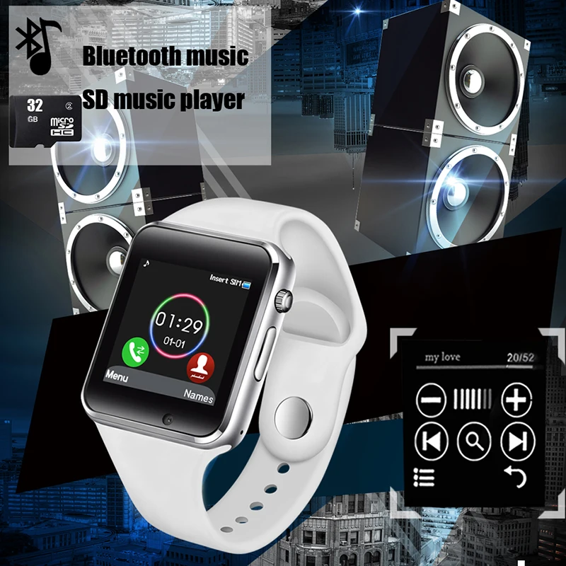 

BANGWEI 2018 New Sport Smart Watch Sleep Monitoring Music Player SIM TF Smart Phone Call Couple Smart Watch Wearable Devices+Box