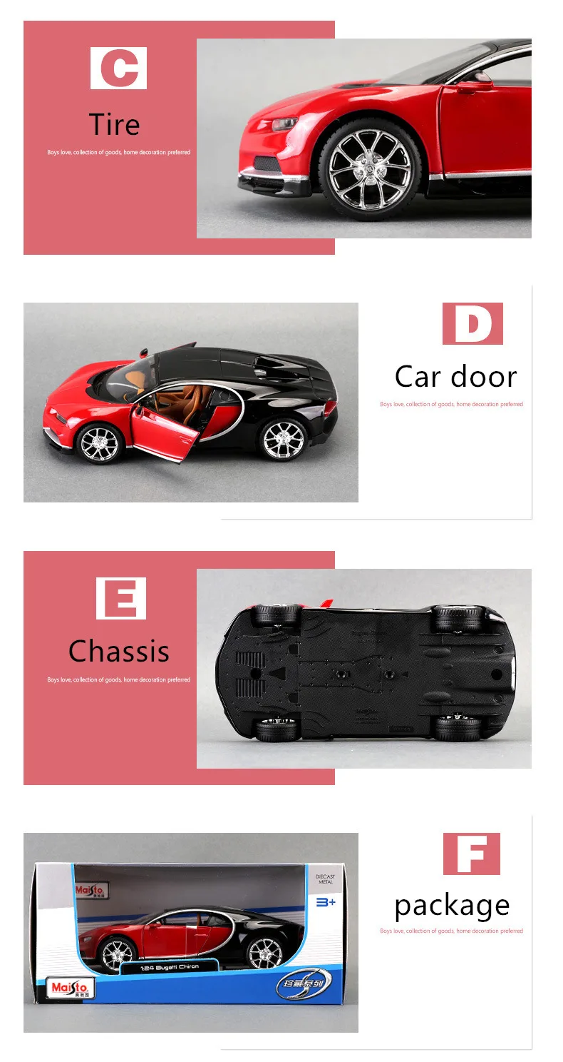 Modelo de Carro Maisto Bugatti Chiron Divo Simulação Liga Artesanato Decoração Coleção Brinquedo Ferramentas Presente 1:24 19 Maisto 1:24 bugatti chiron divo simulação liga