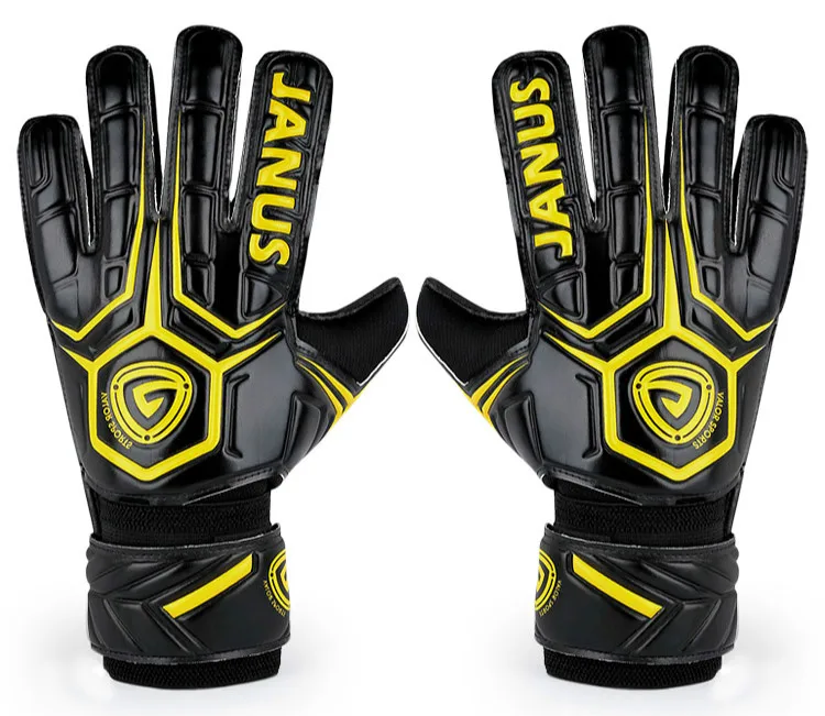 JANUS профессиональные футбольные вратарские перчатки для взрослых вратарские перчатки защита пальцев уплотненный латекс футбольные вратарские перчатки
