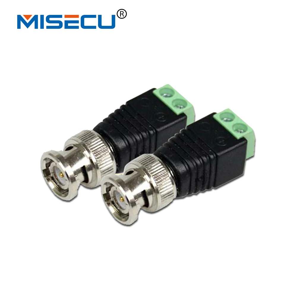 

MISECU 10PCS Coax CAT5 To Camera CCTV BNC UTP Video Balun Connector Adapter BNC Plug For CCTV System