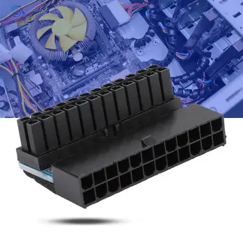 

24Pin Female to 24Pin Male 90 Degree Right Angle ATX Power Connector Adapter New