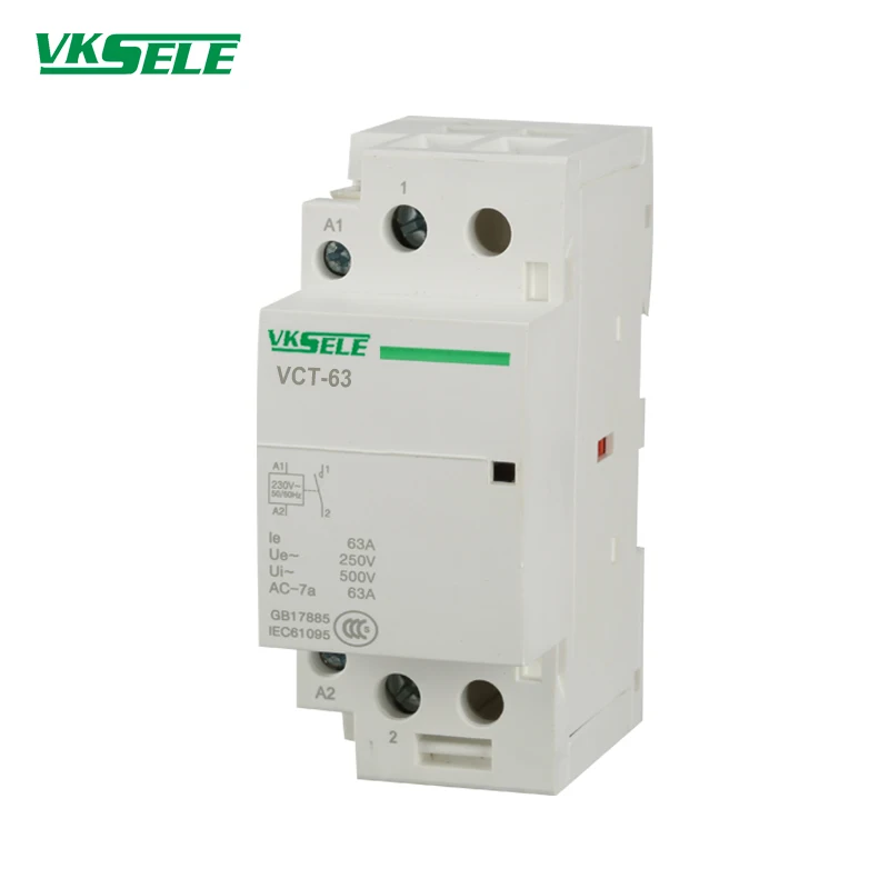 VCT/BCH8 серия 16A 20A 25A 40A 63A 1 полюсный NO или NC бытовой контактор магнитный