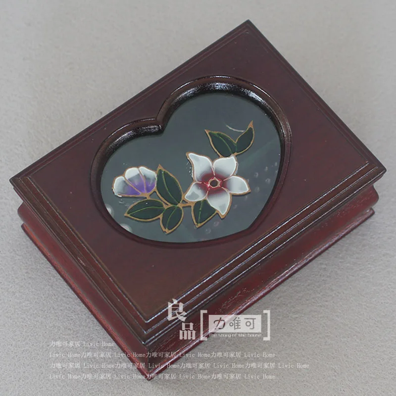 

Любовь Винтажные Ювелирные изделия высококлассная коробка ювелирных изделий деревянная коробка для хранения изысканный подарок свадебное кольцо коробка подарок на день рождения