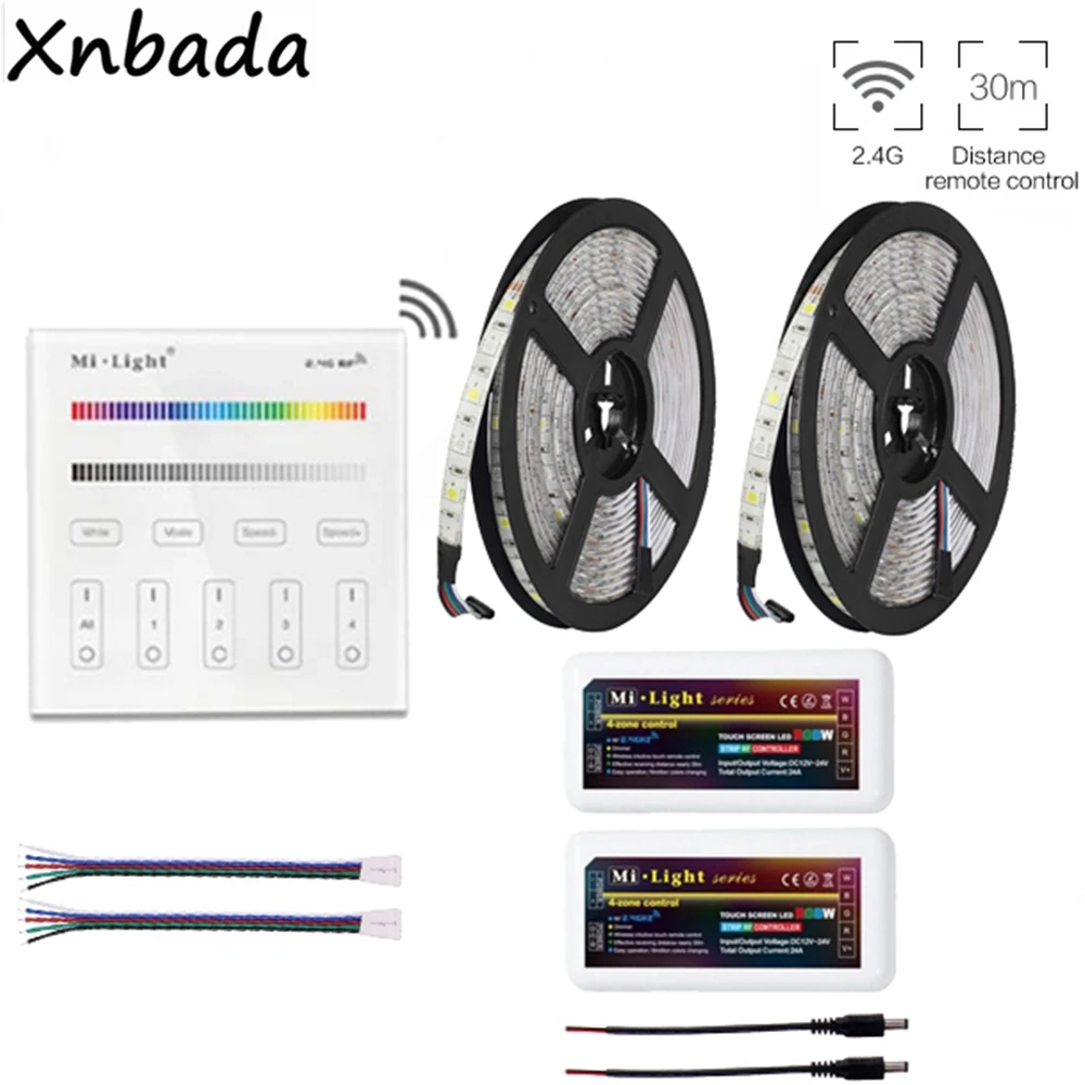 Светодиодная лента 5050 RGB + W/WW 5 ~ 20 м светильник DC12V Mi контроллер светодиода RGBW 2 4G T3 4