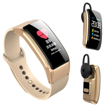 

Smart Talkband Bracelet Removable TWS Earbuds Bluetooth Call Wristband Fitness Tracker Heart Rate Blood Pressure Monitor