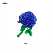 3D с украшением в виде кристаллов головоломки Пазлы c розами, подарок на Рождество для детей подарок обучение решение проблем игрушки