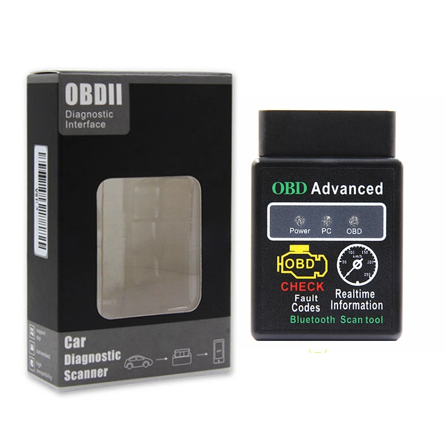 Новый Расширенный сканер OBD ELM327 V1.5 Bluetooth работает на Android/Windows PIC18F25K80 оборудование