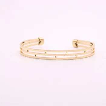 

Geometry three circles bangles for girls Three-dimensional round women bangles