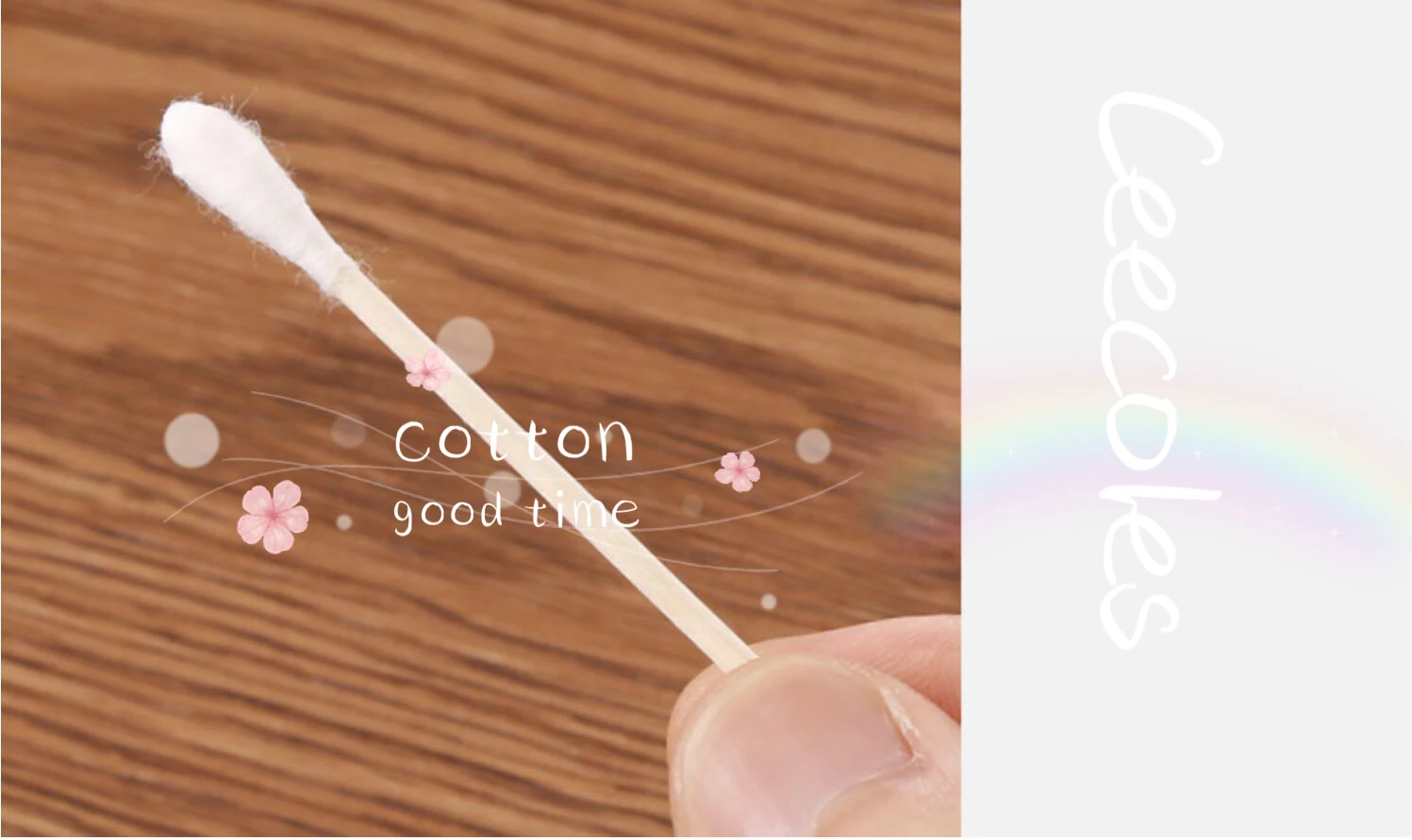 NaturalDouble головы Ватные Диски Хлопок Для женщин Макияж хлопок бутоном наконечником для медицинские деревянные палочки нос Чистка ушей здравоохранение инструменты