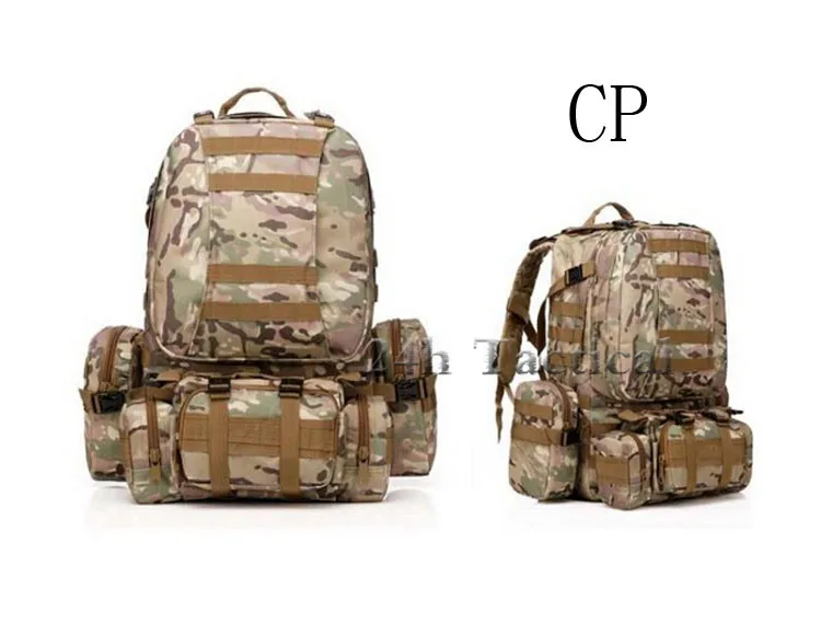 50L большой камуфляж унисекс военный тактический рюкзак для наружного использования Рюкзаки Кемпинг Туризм Охота Спортивные Сумки - Цвет: CP
