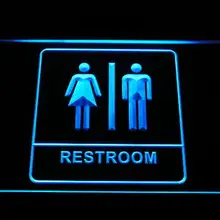I1029 унисекс для мужчин и женщин мужской женский туалет Санузел светодиодный неоновый светильник знаки включения/выключения 20+ цвета 5 размеров