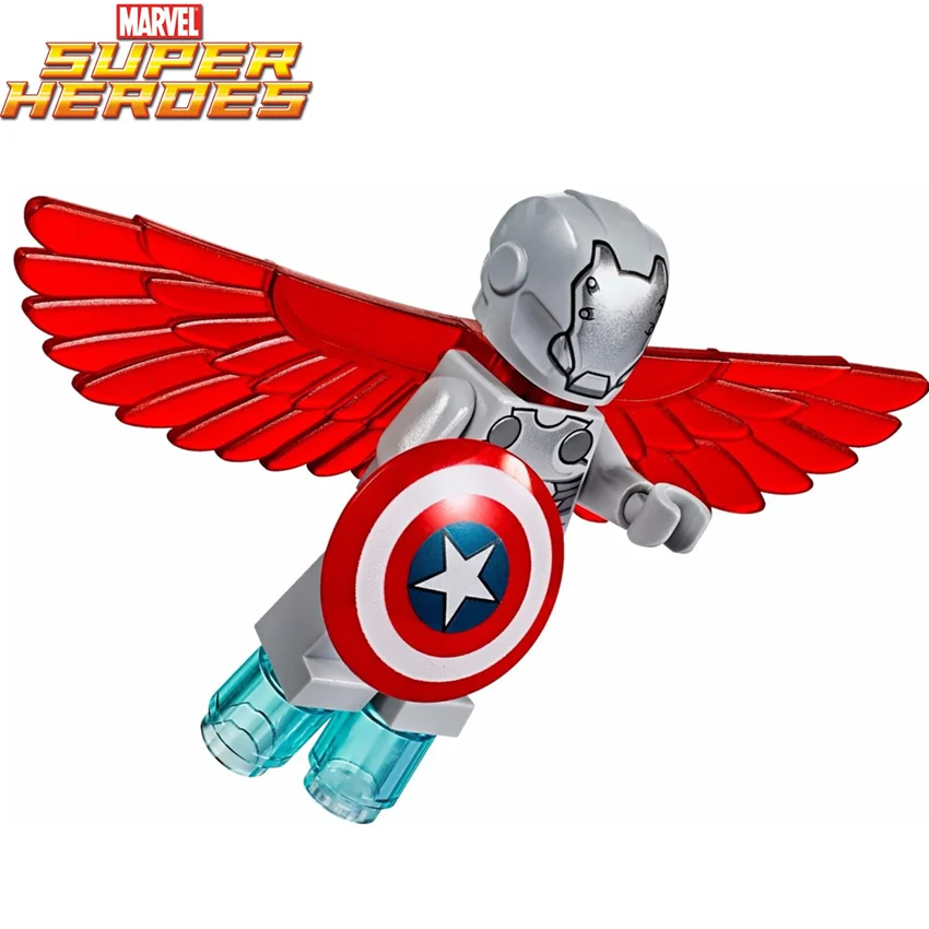 Kopen Enkele Verkoop SUPER ADAPTOID Captain Amerika Red Hulk Iron Man MARVEL SUPER HEROES Bouwstenen minifig Cijfers Toys