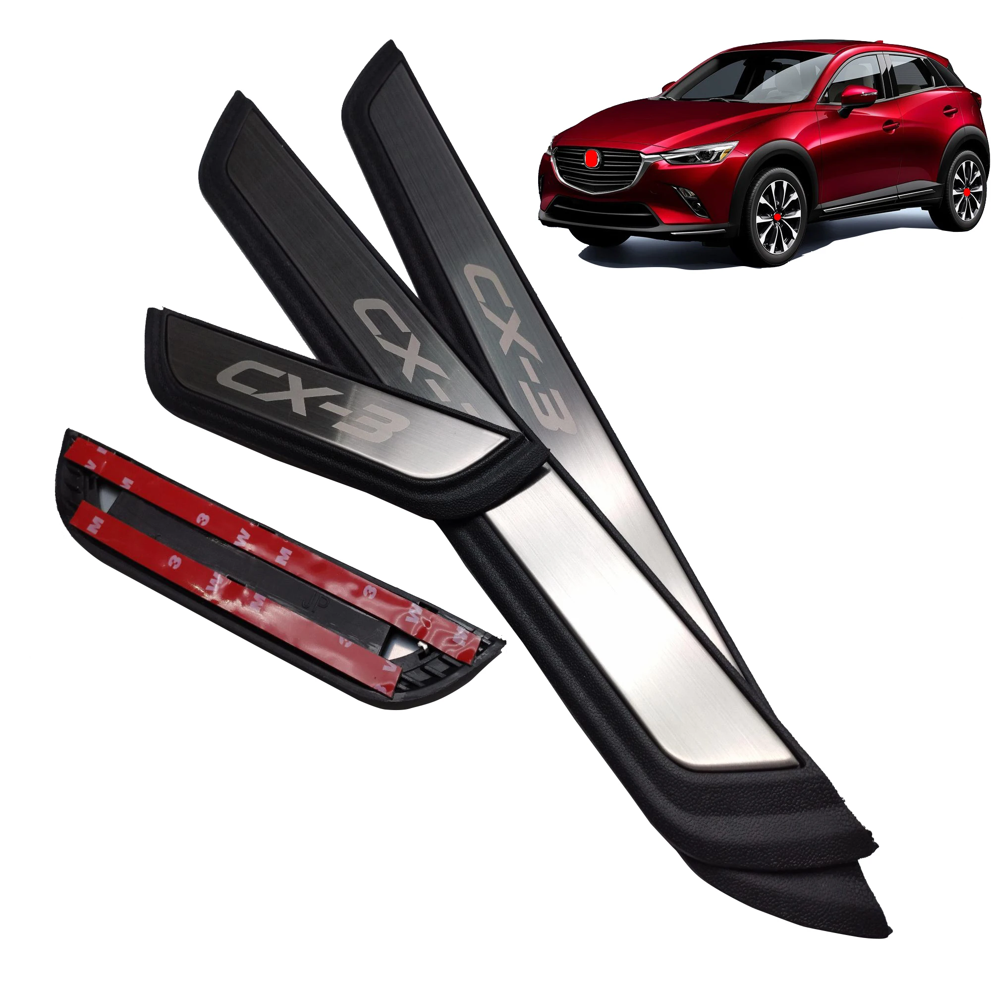 Для Mazda cx3 отделка порога двери Стайлинг автомобиля из нержавеющей стали cx 3