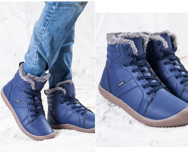 REETENE/; водонепроницаемые ботильоны на плоской подошве со шнуровкой; модная мужская зимняя обувь; большие размеры; сезон осень-зима; повседневные мужские зимние ботинки