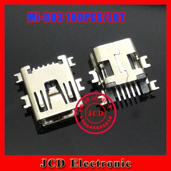 

YuXi 100PCS/LOT, for mini USB jack socket connector,V3 port for MP3 MP4 GPS,sinking board,MI-003