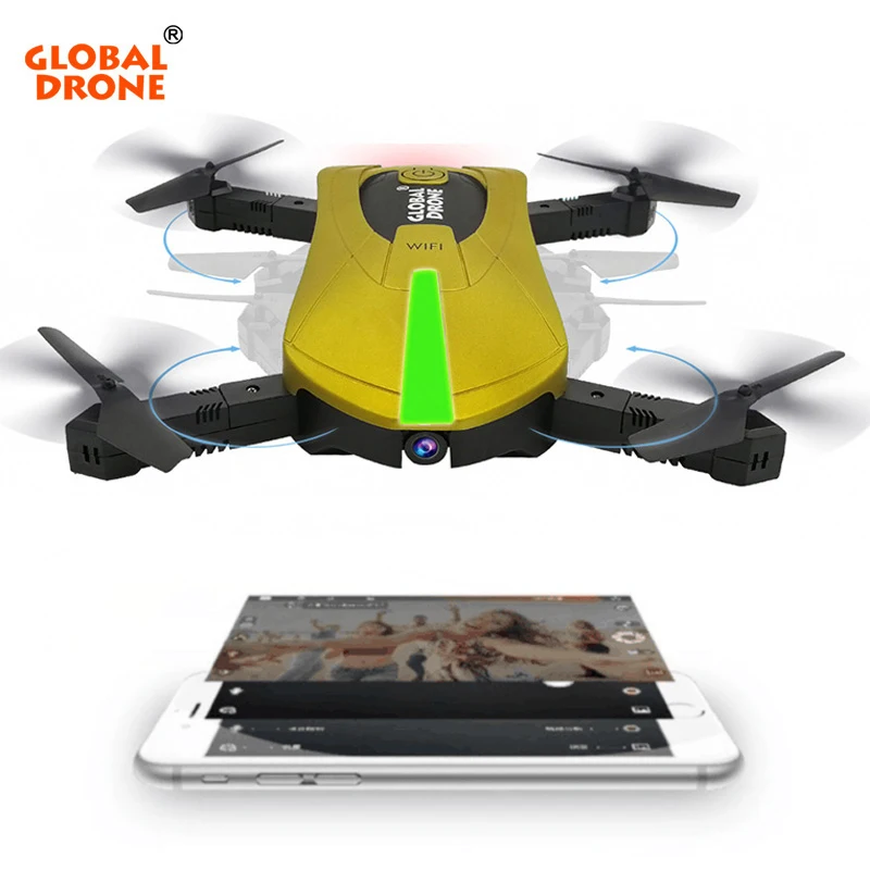 

Global Drone GW018 Wifi FPV Selfie Drones with Camera HD 2.0MP Wide-Angle Altitude Hold Quadrocopter RC Dron Mini Drone VS JY018