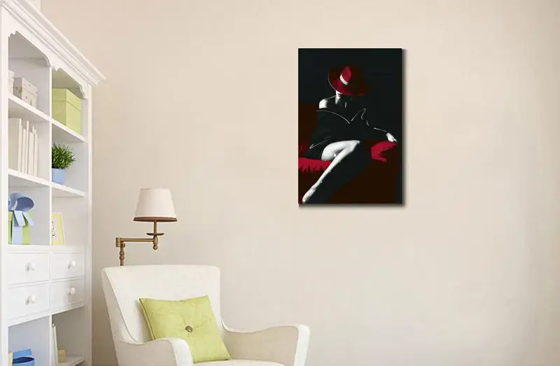 moderna sobre tela sexy lady imagem para home decor