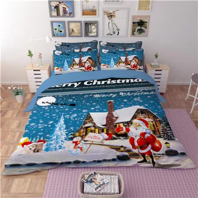 SWshengdanye Illucity кашемир, хлопок Санта Клаус бутик пододеяльник/Doona набор Твин Полный Queen king size - Цвет: SWshengdanye