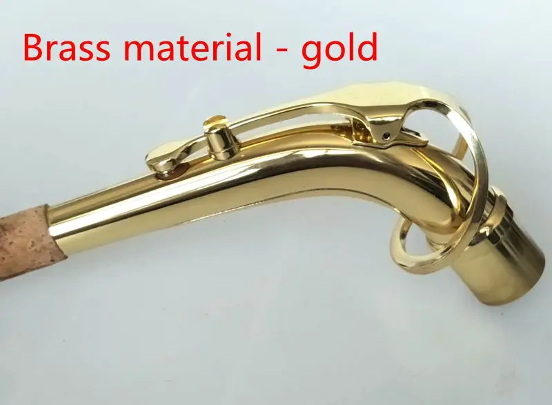 Eb альт саксофон шеи латунь Материал или фосфор, Медь 24,5 мм саксофон изгиб шеи - Цвет: golden
