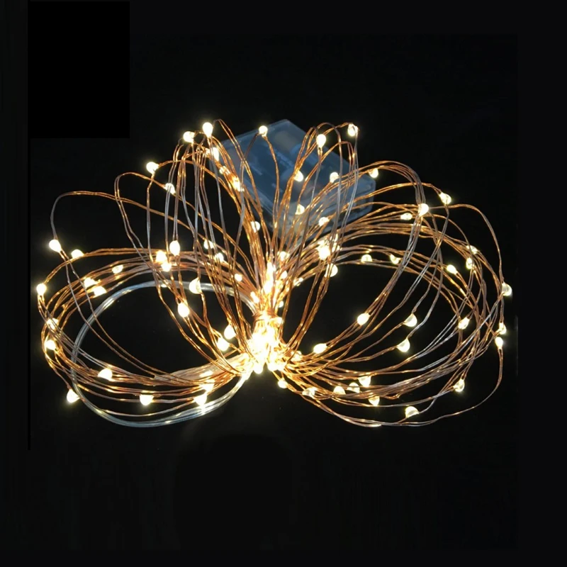 10M 100leds LED String Light 3XAA Battery Operated Portable Light Fairy Lights Christmas New ...