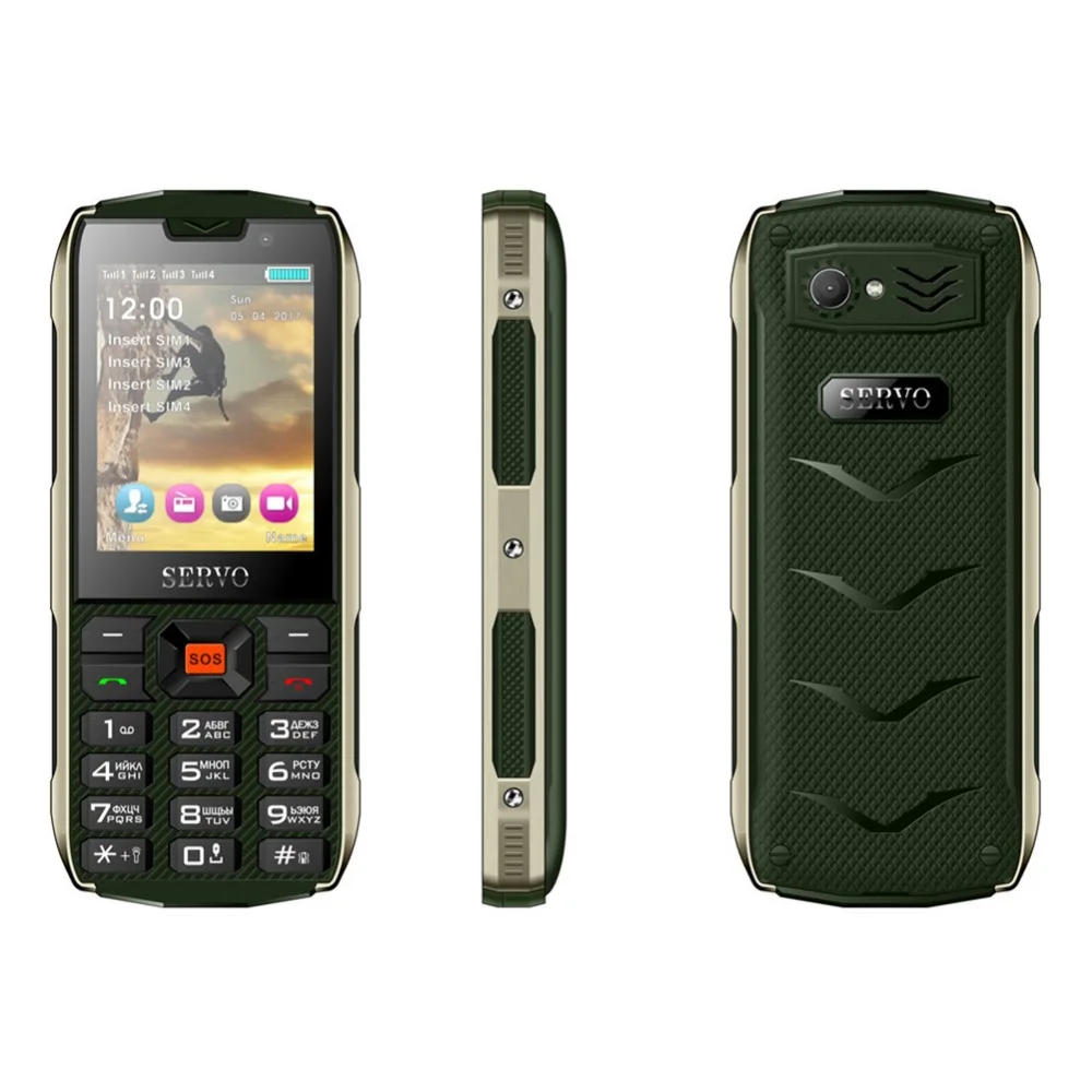 SERVO H8 Mobile Phone 3000mAh Power Bank Bluetooth Flashlight GPRS 2.8Inch 4 SIM Cards 4 Standby Phone Russian Language Keyboard SERVO H8 Mobile Phone 3000mAh Power Bank Bluetooth Flashlight GPRS 2.8Inch 4 SIM Cards 4 Standby Phone Russian Language Keyboard