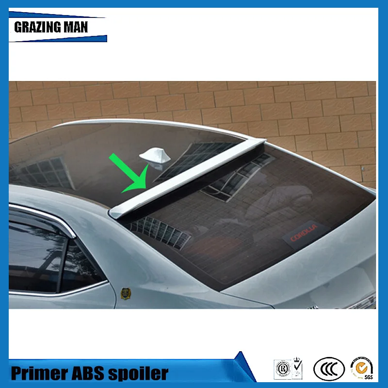 

High quality ABS Primer Unpainted Roof Spoiler For Levin
