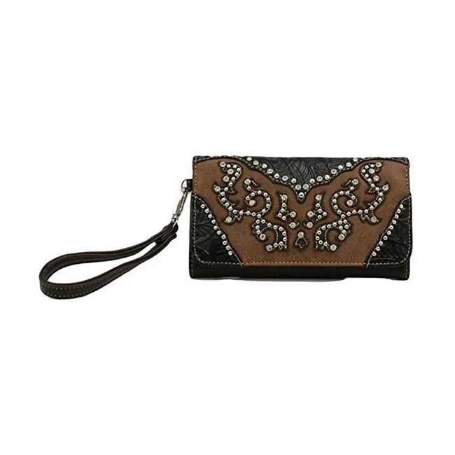 Blazin Roxx N7555208 Womens Scroll Overlay Clutch - Tan