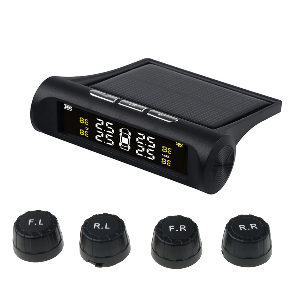 

4 sensors car tire pressure alarm TPMS Digital display auto tyre pressure tester leak warning tire presssure monitoring system