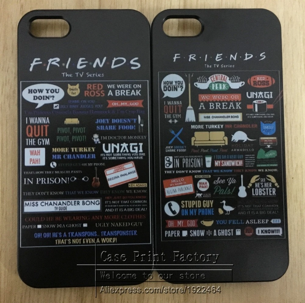 Friends Funny Tv Show Logo Novelty Style Case Cover For Apple Iphone X 4 4s 5 5s 5c Se 6s 6 7 8 Plus Hard Black Skin Case Cover Case Cover 6s Pluscover For Aliexpress