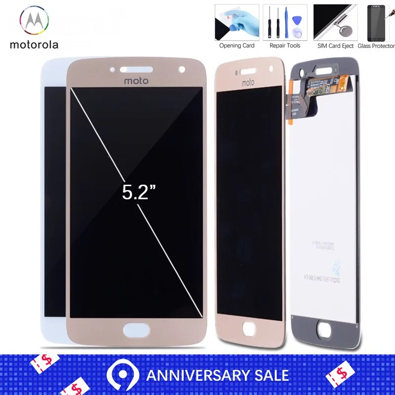 

ORIGINAL 5.2'' 1920x1080 IPS LCD For Motorola Moto G5 Plus LCD Display XT1685 Touch Screen Digitizer Replacement Parts