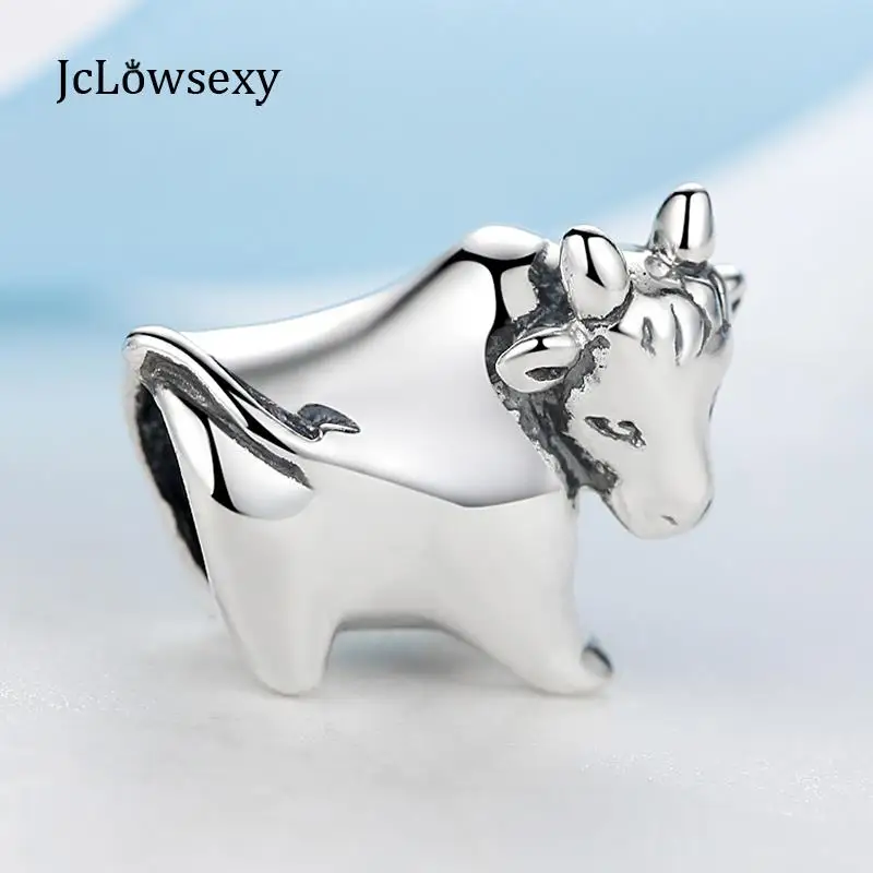

Authentic 925 Sterling Silver Animal Bead Charm Vintage Cow Beads Fit Pandora Women Bracelets & Bangles Fashion DIY jewelry