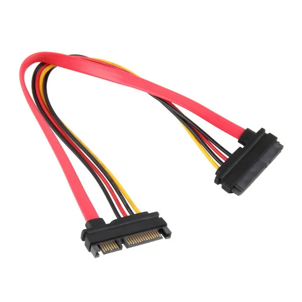 

2016 Hot 1Pc 22 Pin Male to Female 7+15 pin SATA Data Power Combo Extension Cable 25CM est
