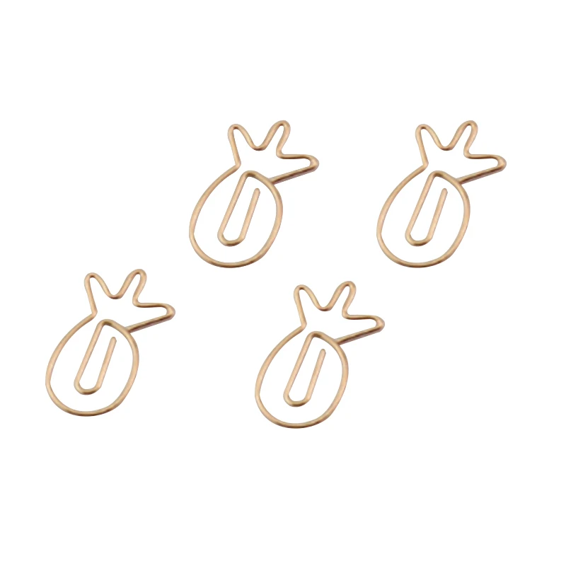 

HOT-Rose Gold Paper Clips Pineapple Shape Clips, 30 Pcs (Pineapple)
