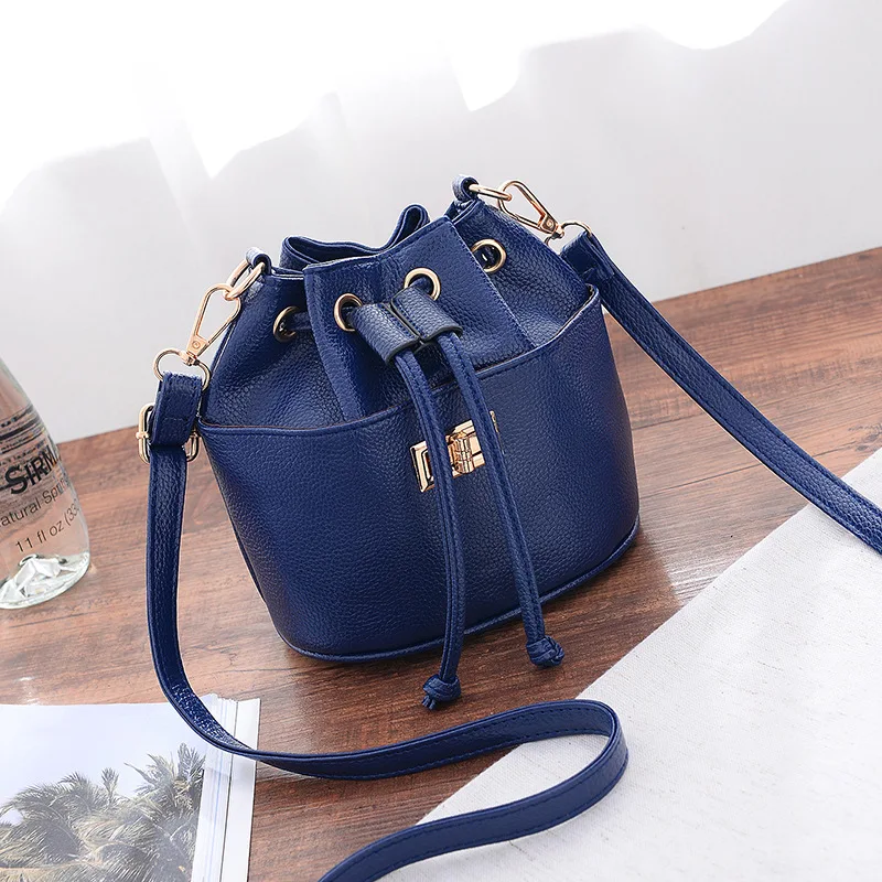 

PU leather vintage women bucket handbag ladies small shoulder crossbody bag female pouch bolso mujer bolsa feminina for girls