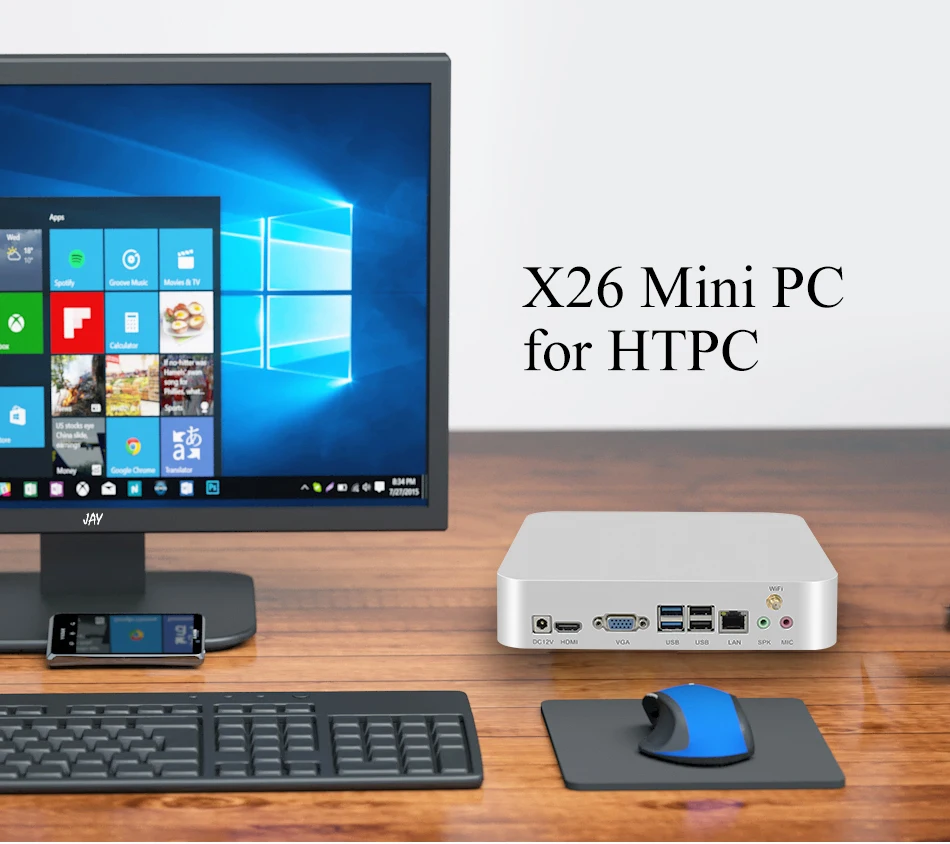 X26 пластиковый модуль Мини ПК Celeron N2810 Windows 7 неттоп Wi-Fi Hdmi VGA офисный компьютер настольный ТВ коробка Мини компьютер