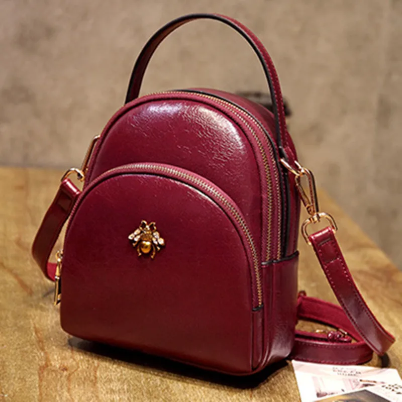 

Multipurpose small Shoulder bag Beautiful little bee backpack CHISPAULO brand New 2019 women leather bag